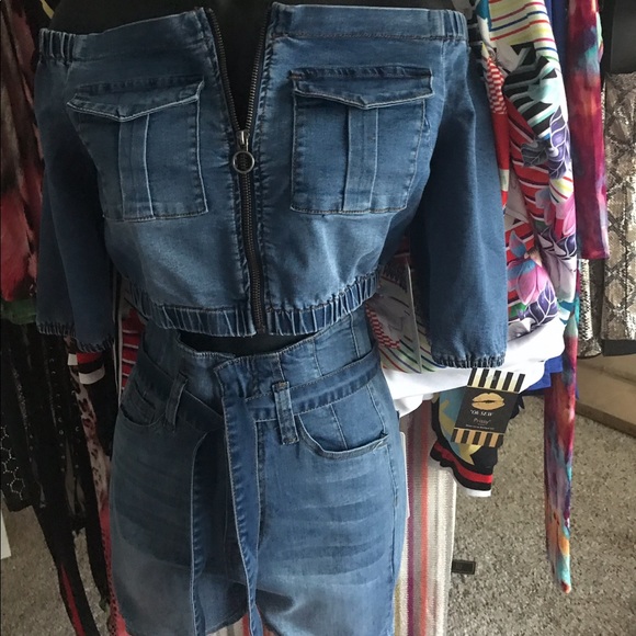 Blue jean two piece set - Picture 2 of 4